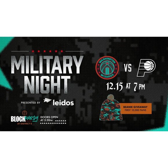 Washington Wizards City Edition-Themed Camo Beanie SGA - Picture 6 of 6